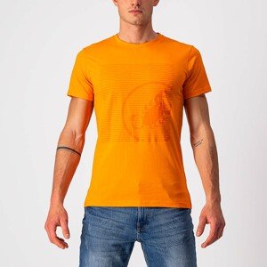 CASTELLI Rövid ujjú kerékpáros póló - SCORPION TEE - narancssárga