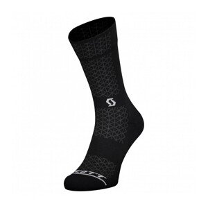 SCOTT Klasszikus kerékpáros zokni - AS  PERFORMANCE CREW - fehér/fekete