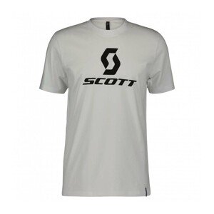 SCOTT Rövid ujjú kerékpáros póló - ICON SS - fehér/fekete