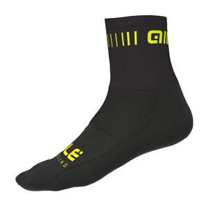 ALÉ Klasszikus kerékpáros zokni - STRADA Q-SKIN  - sárga/fekete