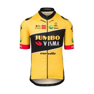 AGU Rövid ujjú kerékpáros mez - JUMBO-VISMA 2022 - sárga/fekete