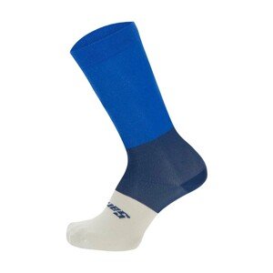 SANTINI Klasszikus kerékpáros zokni - BENGAL - fehér/kék