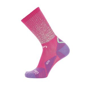 UYN Klasszikus kerékpáros zokni - AERO LADY - lila/fehér/rózsaszín