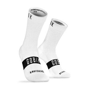 GOBIK Klasszikus kerékpáros zokni - PURE - fehér/fekete