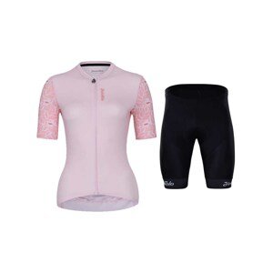 HOLOKOLO Rövid kerékpáros mez rövidnadrággal - TENDER ELITE LADY - rózsaszín/fekete