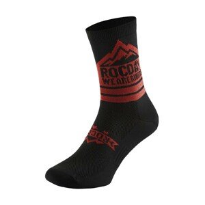 ROCDAY Klasszikus kerékpáros zokni - TRAIL - fekete/piros