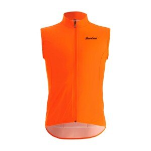 SANTINI Kerékpáros mellény - NEBULA WINDPROOF - narancssárga/fekete