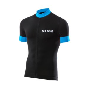 SIX2 Rövid ujjú kerékpáros mez - BIKE3 STRIPES - kék/fekete