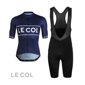LE COL Rövid kerékpáros mez rövidnadrággal - SPORT LOGO - kék/fekete