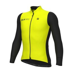 ALÉ Kerékpáros dzseki béléssel - FONDO 2.0 SOLID - fekete/sárga