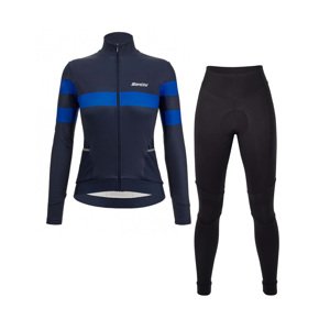SANTINI Kerékpáros téli szett - CORAL BENGAL+OMNIA W - fekete/kék