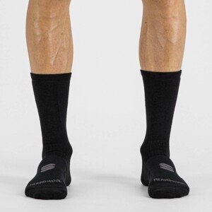 SPORTFUL Klasszikus kerékpáros zokni - MERINO WOOL 18 - fekete