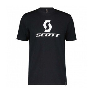 SCOTT Rövid ujjú kerékpáros póló - ICON SS - fekete/fehér