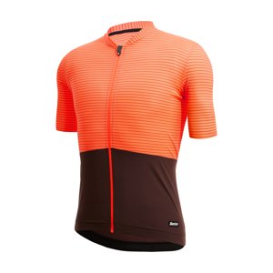 SANTINI Rövid ujjú kerékpáros mez - COLORE RIGA - narancssárga