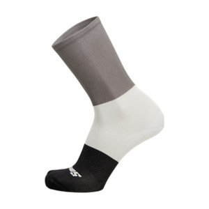 SANTINI Klasszikus kerékpáros zokni - BENGAL  - fehér/szürke/fekete
