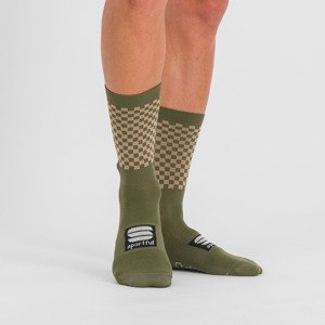 SPORTFUL Klasszikus kerékpáros zokni - CHECKMATE - zöld