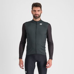 SPORTFUL Hosszú ujjú kerékpáros mez - CHECKMATE THERMAL - fekete/zöld