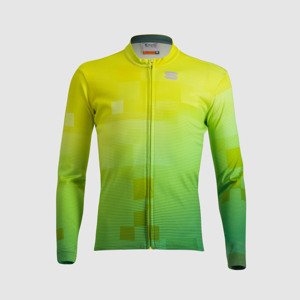 SPORTFUL Hosszú ujjú kerékpáros mez - KID THERMAL - sárga/zöld
