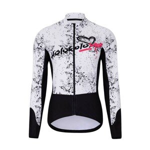HOLOKOLO Kerékpáros dzseki béléssel - GRAFFITI LADY - fehér/fekete