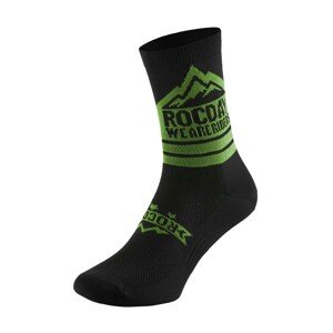 ROCDAY Klasszikus kerékpáros zokni - TRAIL - zöld/fekete