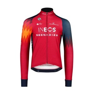 BIORACER Kerékpáros dzseki béléssel - INEOS GRENADIERS 2023 ICON TEMPEST RACE - kék/piros