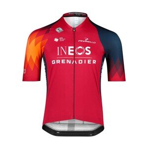 BIORACER Rövid ujjú kerékpáros mez - INEOS GRENADIERS 2023 ICON RACE - piros/kék