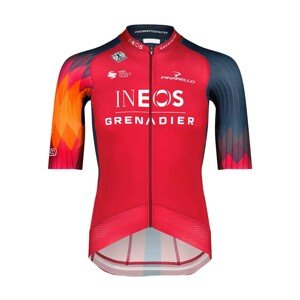 BIORACER Rövid ujjú kerékpáros mez - INEOS GRENADIERS 2023 EPIC RACE - piros/kék