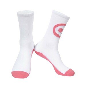MONTON Klasszikus kerékpáros zokni - SKULL - rózsaszín/fehér