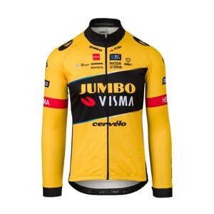 AGU Hosszú ujjú kerékpáros mez nyári - JUMBO-VISMA 2023 - sárga/fekete