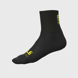ALÉ Klasszikus kerékpáros zokni - STRADA 2.0 - fekete/sárga