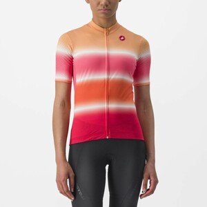 CASTELLI Rövid ujjú kerékpáros mez - DOLCE LADY - piros/narancssárga