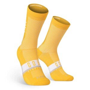 GOBIK Klasszikus kerékpáros zokni - LIGHTWEIGHT - sárga