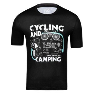 MONTON Rövid ujjú kerékpáros póló - CAMPING - fekete