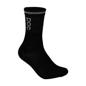 POC Klasszikus kerékpáros zokni - THERMAL - fekete/szürke