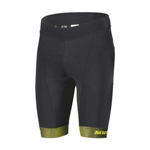 SCOTT Rövid kerékpáros nadrág kantár nélkül - RC TEAM ++ - sárga/fekete