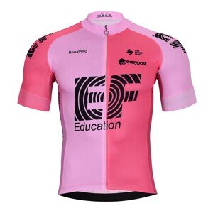 BONAVELO Rövid ujjú kerékpáros mez - EDUCATION-EASYPOST 2023 - fekete/rózsaszín