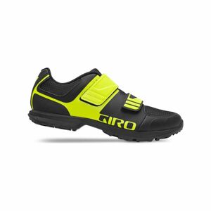 GIRO Kerékpáros cipő - BERM - fekete/világoszöld