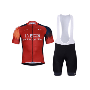 BONAVELO Rövid kerékpáros mez rövidnadrággal - INEOS GRENADIERS '23 - fekete/piros