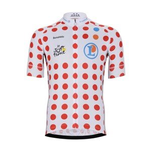 BONAVELO Rövid ujjú kerékpáros mez - TOUR DE FRANCE 2023 - piros/fehér