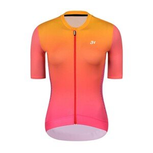 HOLOKOLO Rövid ujjú kerékpáros mez - INFINITY LADY - narancssárga/rózsaszín