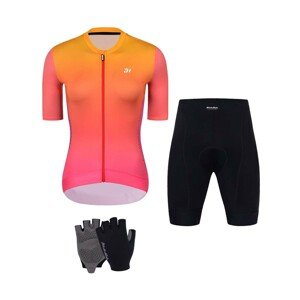 HOLOKOLO Kerékpáros mega szett - INFINITY LADY - narancssárga/fekete/rózsaszín