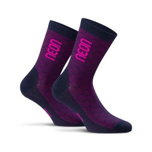NEON Klasszikus kerékpáros zokni - NEON 3D - rózsaszín/kék