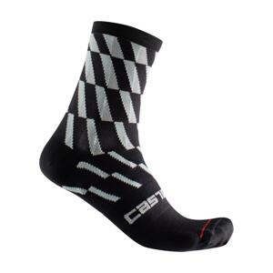 CASTELLI Klasszikus kerékpáros zokni - PENDIO 12 - fekete/világoskék