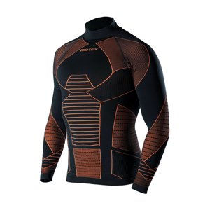 BIOTEX Hosszú ujjú kerékpáros póló - ICEBREAK - narancssárga/fekete