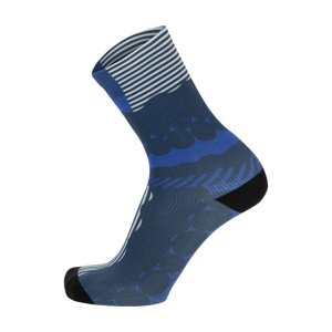 SANTINI Klasszikus kerékpáros zokni - OPTIC - kék/fehér