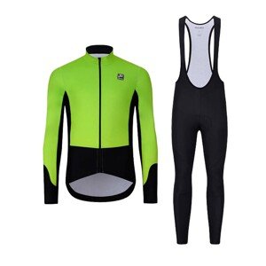 HOLOKOLO Kerékpáros téli kabát és nadrág - CLASSIC - fekete/világoszöld