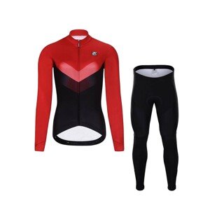 HOLOKOLO Hosszú kerékpáros mez és nadrág - ARROW LADY WINTER - piros/fekete