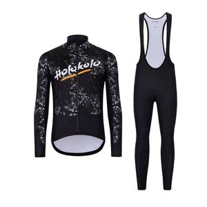 HOLOKOLO Kerékpáros téli kabát és nadrág - GRAFFITI - fekete/fehér
