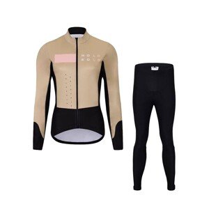 HOLOKOLO Kerékpáros téli kabát és nadrág - ELEMENT LADY - fekete/barna/bézs
