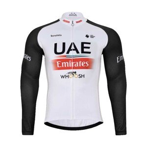 BONAVELO Hosszú ujjú kerékpáros mez - UAE 2023 - fehér/fekete/piros